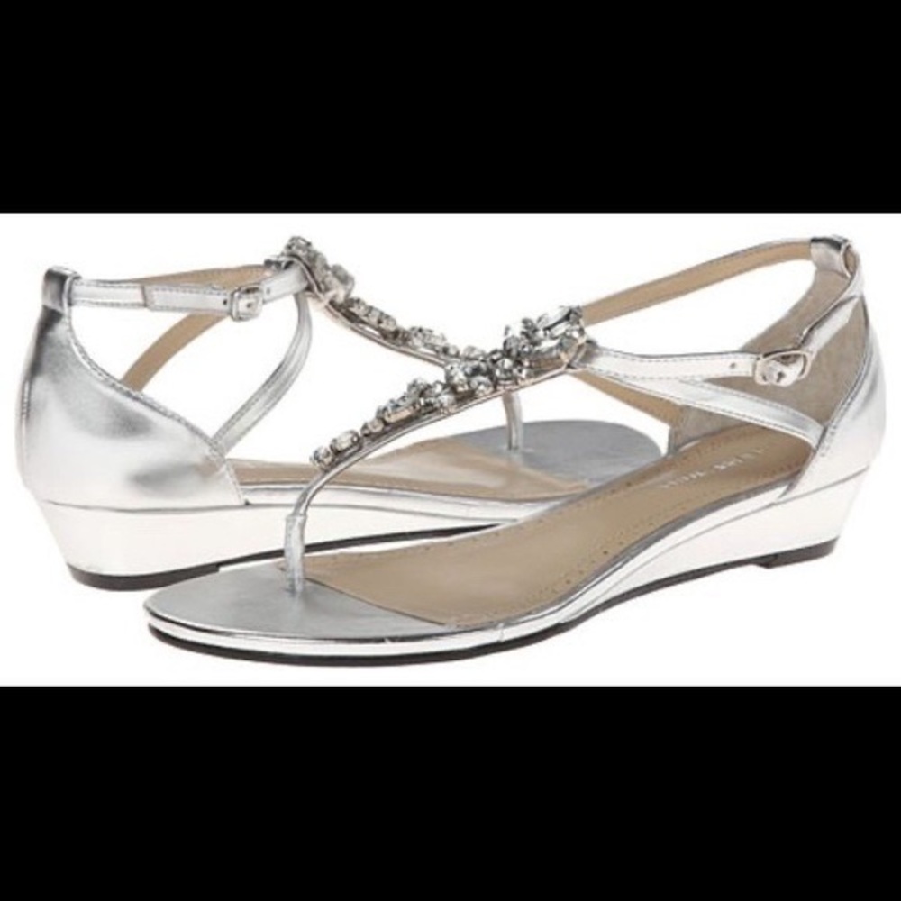 Adrienne Vittadini Rhinestone Wedge Sandal